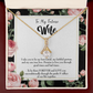 To My Girlfriend I take You Alluring Ribbon Necklace Message Card-Express Your Love Gifts