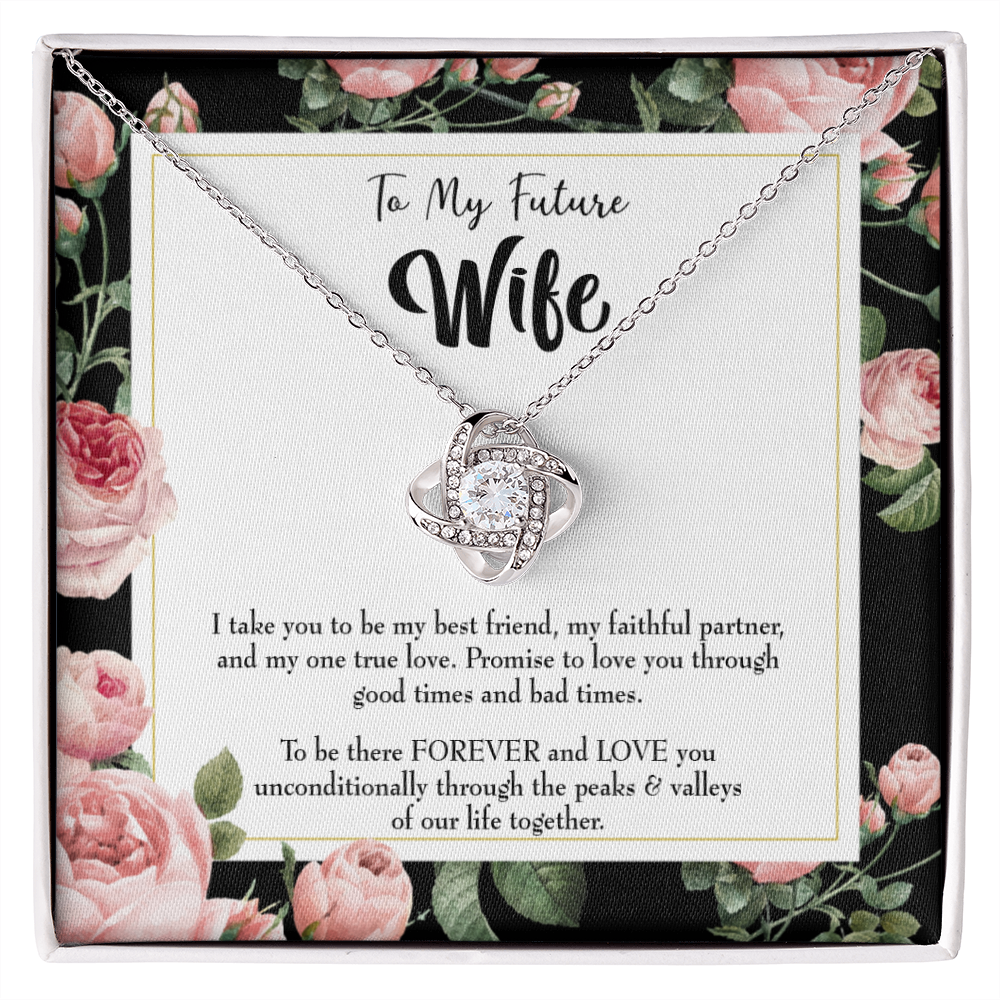 To My Girlfriend I Take You Infinity Knot Necklace Message Card-Express Your Love Gifts