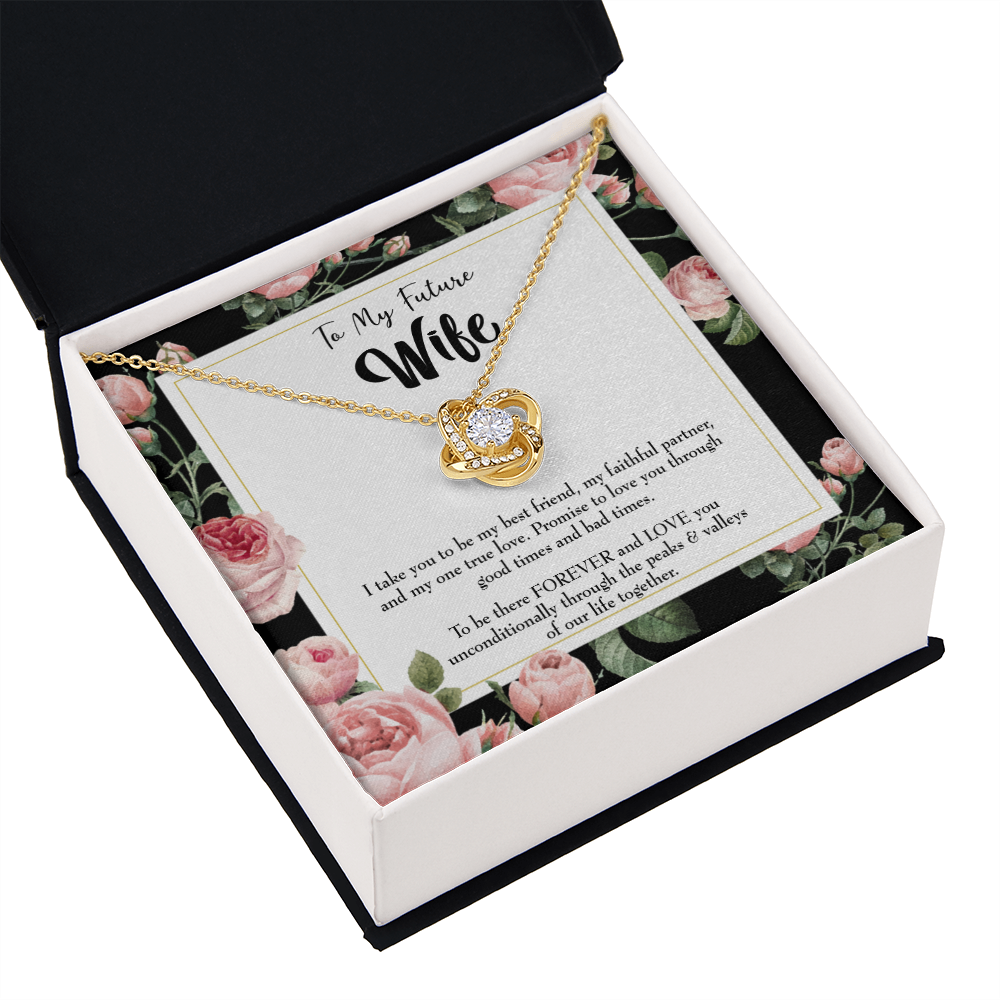 To My Girlfriend I Take You Infinity Knot Necklace Message Card-Express Your Love Gifts