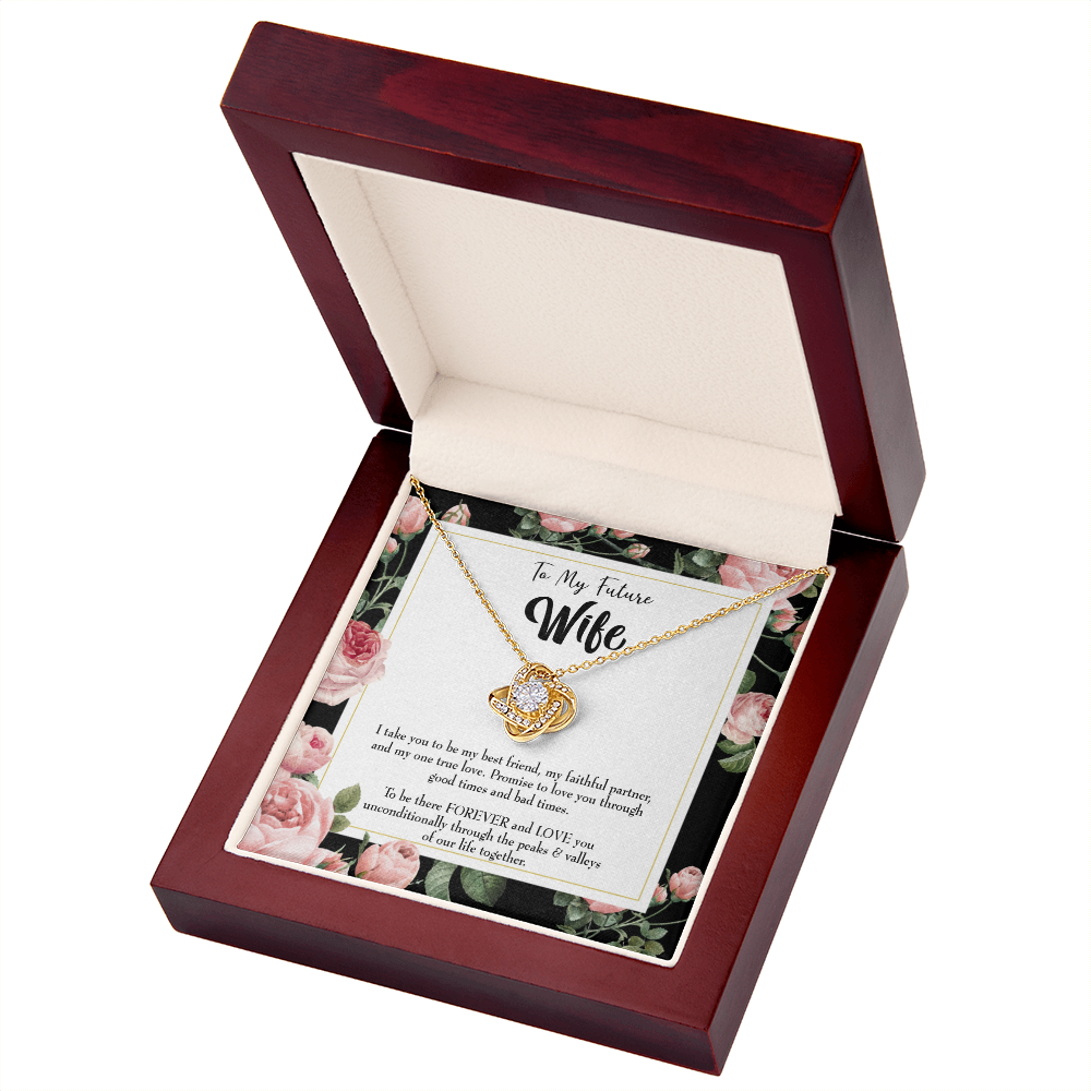 To My Girlfriend I Take You Infinity Knot Necklace Message Card-Express Your Love Gifts