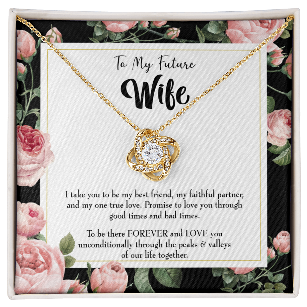 To My Girlfriend I Take You Infinity Knot Necklace Message Card-Express Your Love Gifts