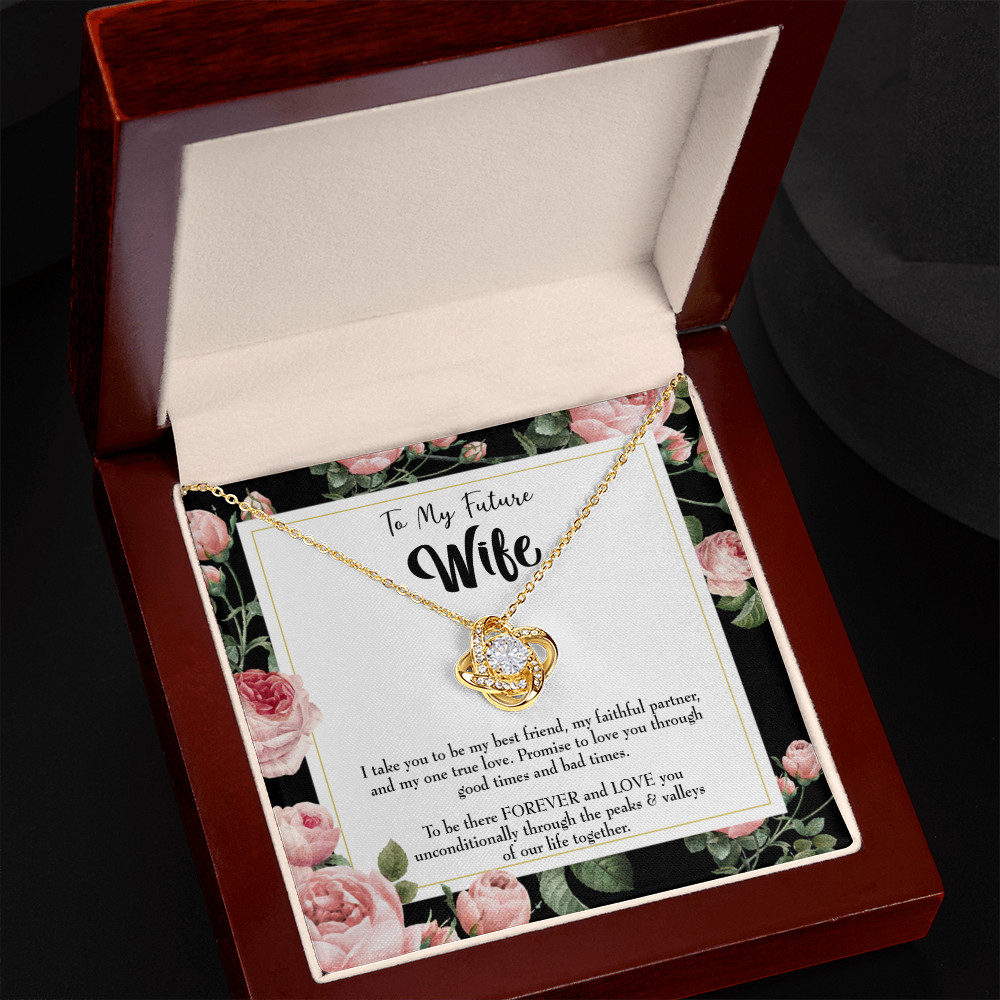 To My Girlfriend I Take You Infinity Knot Necklace Message Card-Express Your Love Gifts