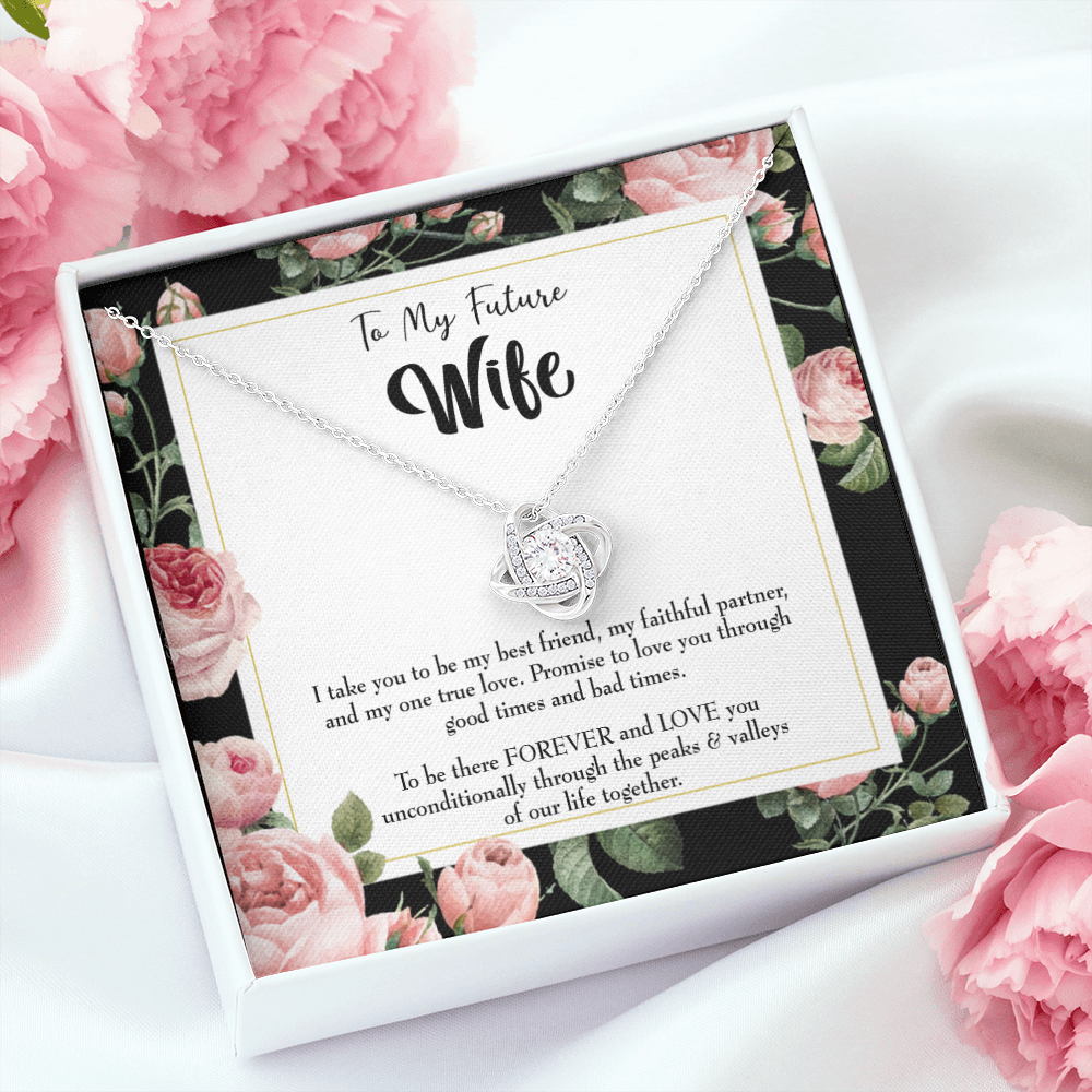 To My Girlfriend I Take You Infinity Knot Necklace Message Card-Express Your Love Gifts