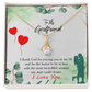To My Girlfriend I Thank God Alluring Ribbon Necklace Message Card-Express Your Love Gifts