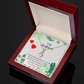 To My Girlfriend I Thank God Alluring Ribbon Necklace Message Card-Express Your Love Gifts