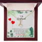 To My Girlfriend I Thank God Alluring Ribbon Necklace Message Card-Express Your Love Gifts