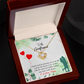 To My Girlfriend I Thank God Infinity Knot Necklace Message Card-Express Your Love Gifts