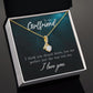 To My Girlfriend I Think You Should Know Alluring Ribbon Necklace Message Card-Express Your Love Gifts