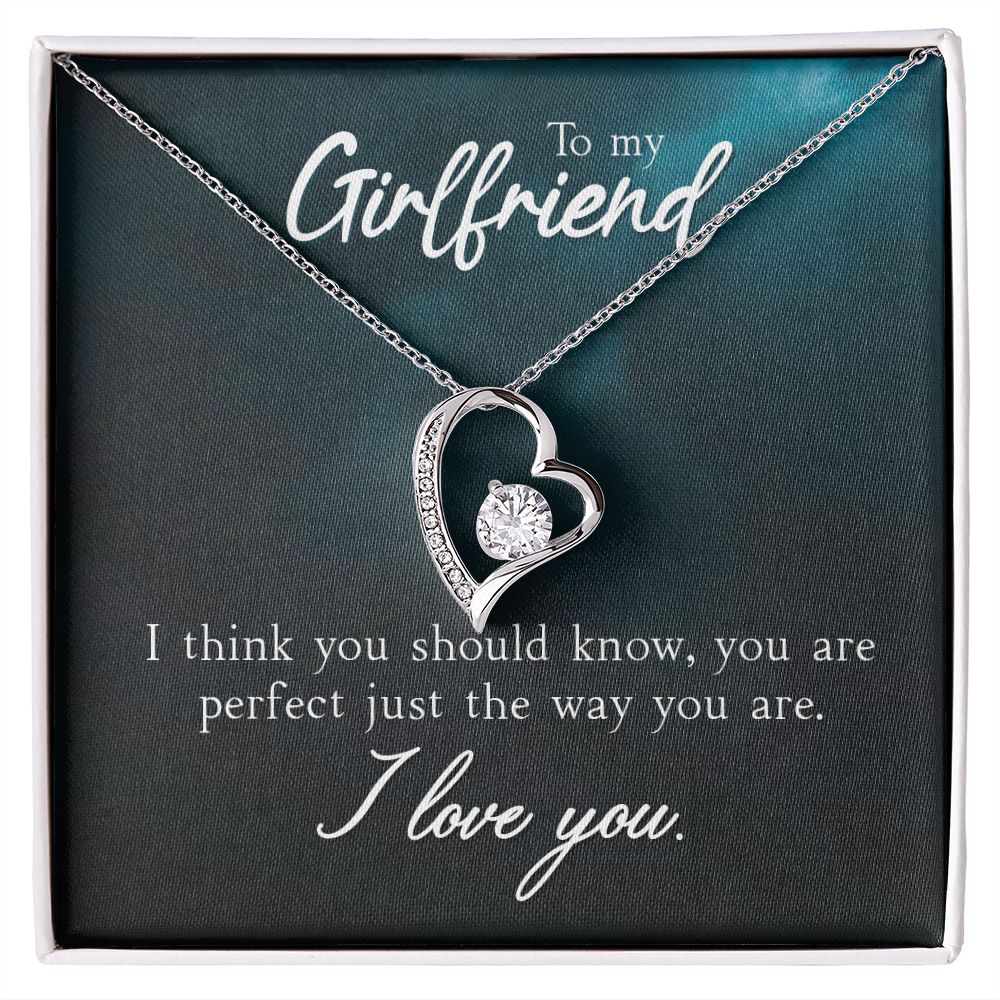 To My Girlfriend I Think You Should Know Forever Necklace w Message Card-Express Your Love Gifts