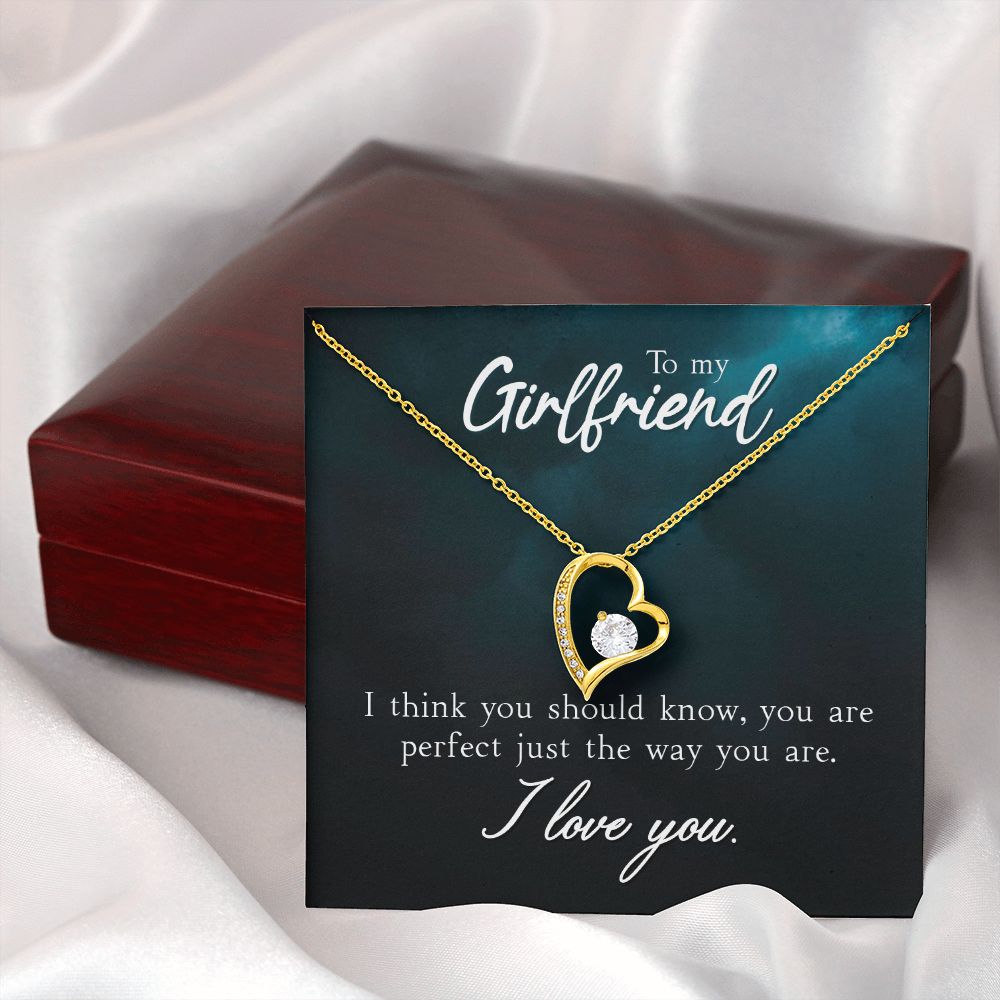 To My Girlfriend I Think You Should Know Forever Necklace w Message Card-Express Your Love Gifts