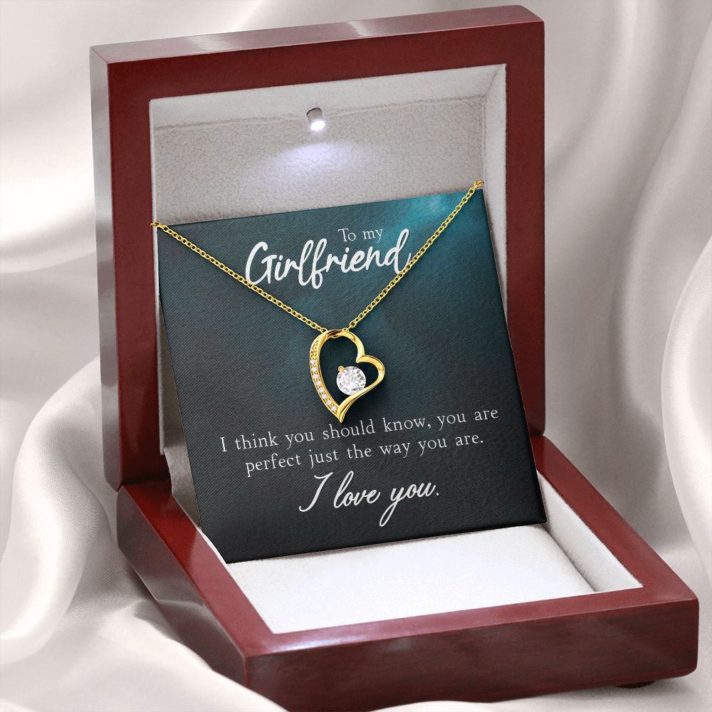 To My Girlfriend I Think You Should Know Forever Necklace w Message Card-Express Your Love Gifts