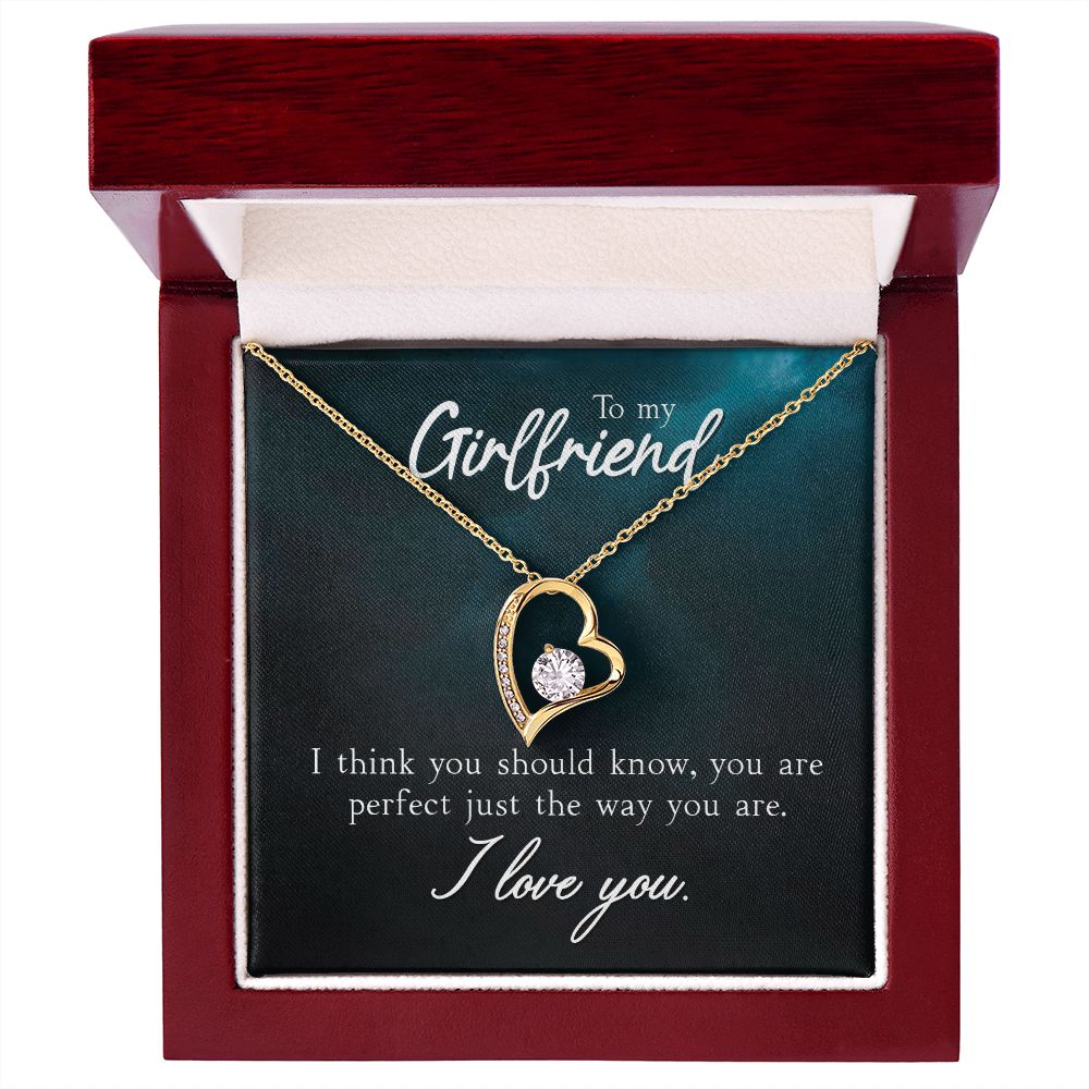 To My Girlfriend I Think You Should Know Forever Necklace w Message Card-Express Your Love Gifts