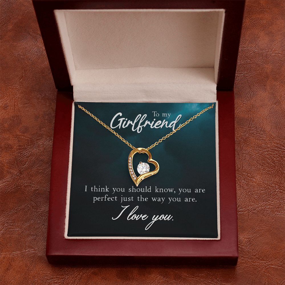 To My Girlfriend I Think You Should Know Forever Necklace w Message Card-Express Your Love Gifts