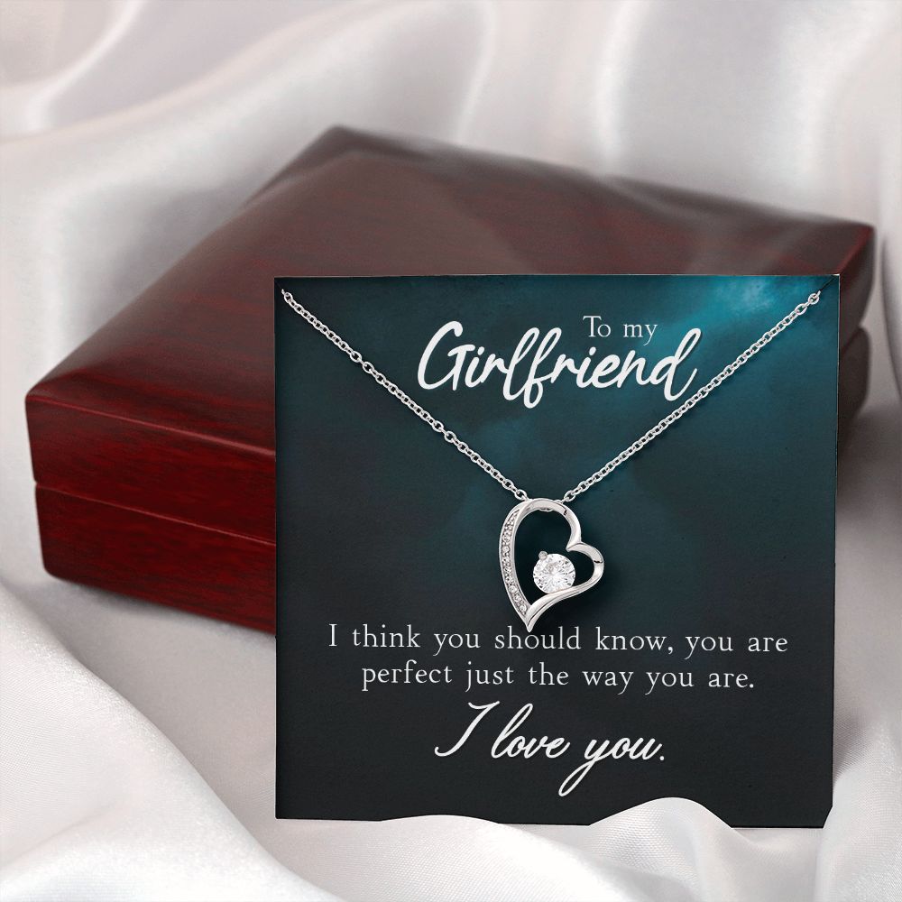 To My Girlfriend I Think You Should Know Forever Necklace w Message Card-Express Your Love Gifts