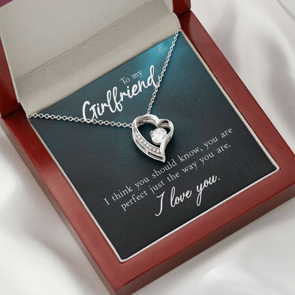 To My Girlfriend I Think You Should Know Forever Necklace w Message Card-Express Your Love Gifts