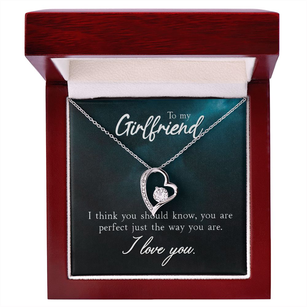 To My Girlfriend I Think You Should Know Forever Necklace w Message Card-Express Your Love Gifts