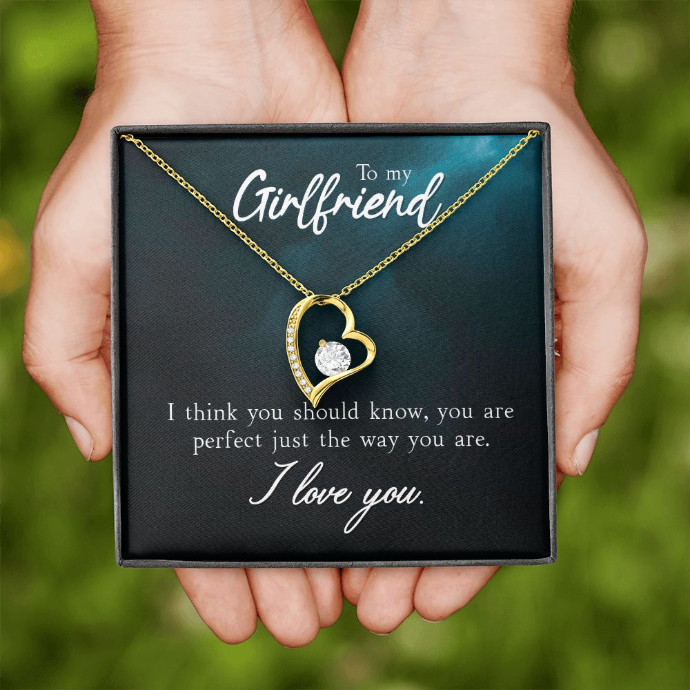 To My Girlfriend I Think You Should Know Forever Necklace w Message Card-Express Your Love Gifts