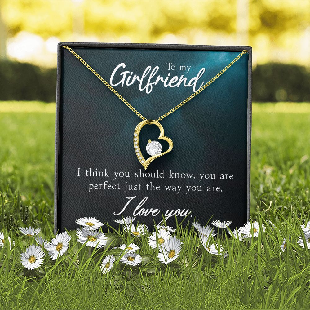 To My Girlfriend I Think You Should Know Forever Necklace w Message Card-Express Your Love Gifts