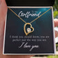 To My Girlfriend I Think You Should Know Forever Necklace w Message Card-Express Your Love Gifts