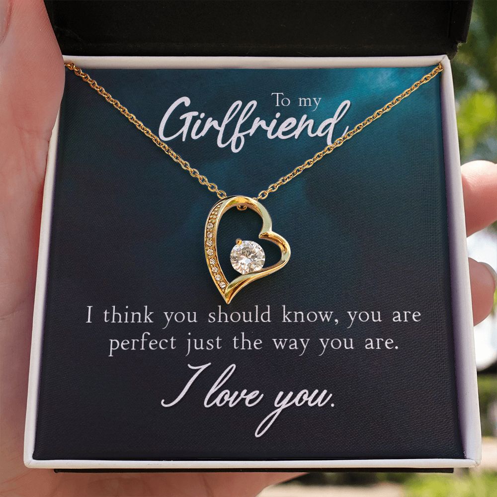 To My Girlfriend I Think You Should Know Forever Necklace w Message Card-Express Your Love Gifts