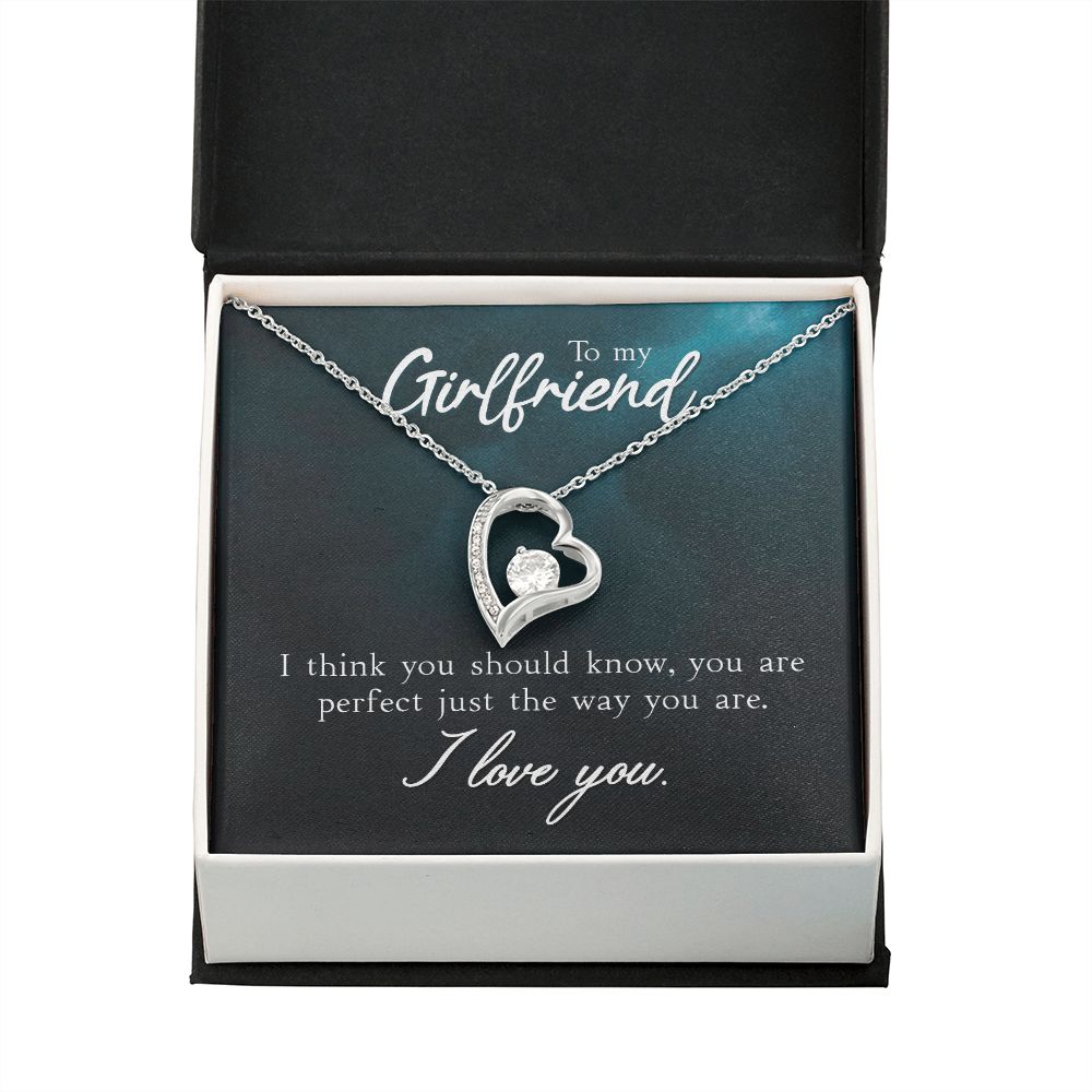 To My Girlfriend I Think You Should Know Forever Necklace w Message Card-Express Your Love Gifts