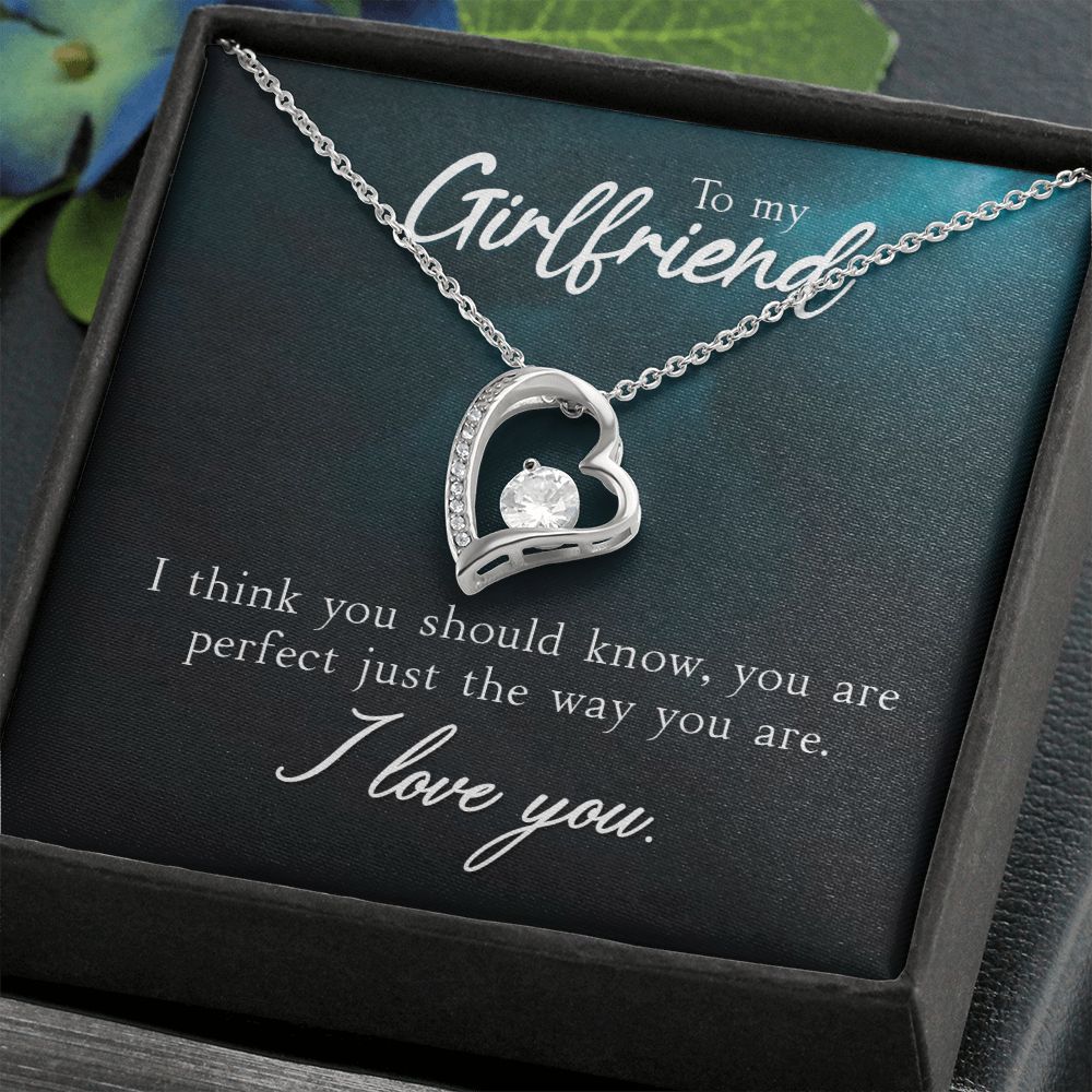 To My Girlfriend I Think You Should Know Forever Necklace w Message Card-Express Your Love Gifts