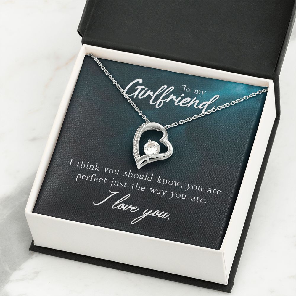 To My Girlfriend I Think You Should Know Forever Necklace w Message Card-Express Your Love Gifts