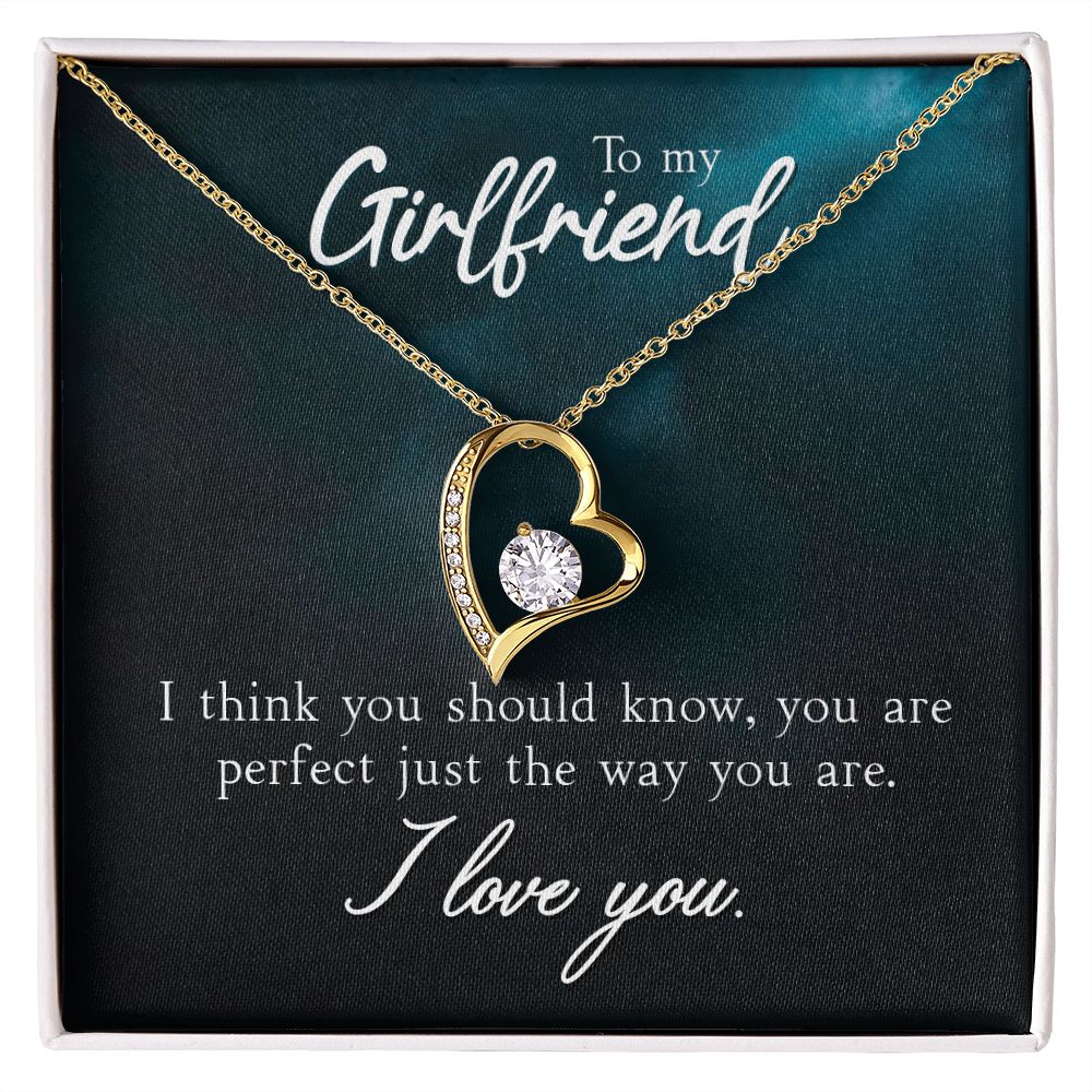 To My Girlfriend I Think You Should Know Forever Necklace w Message Card-Express Your Love Gifts