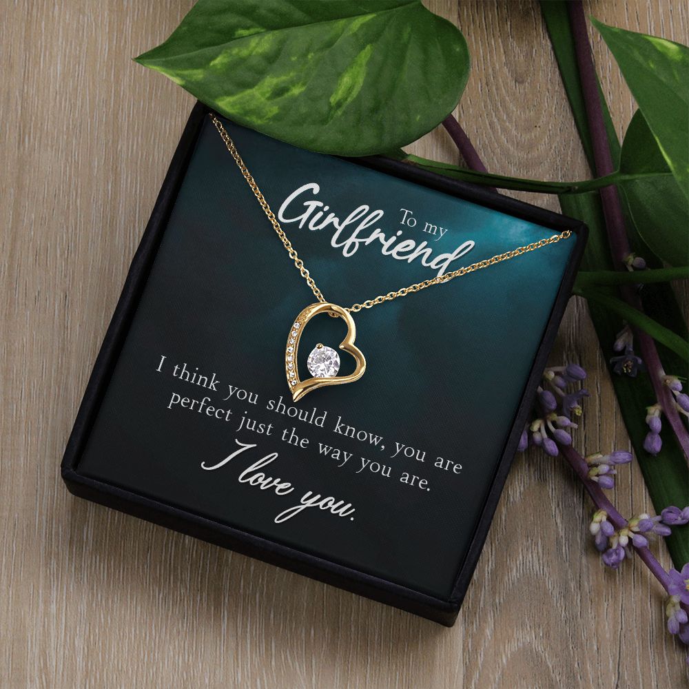 To My Girlfriend I Think You Should Know Forever Necklace w Message Card-Express Your Love Gifts