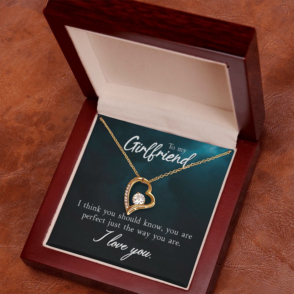 To My Girlfriend I Think You Should Know Forever Necklace w Message Card-Express Your Love Gifts
