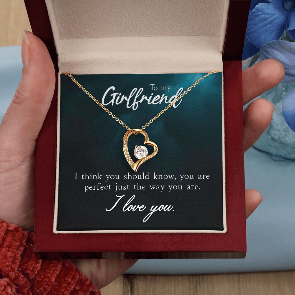 To My Girlfriend I Think You Should Know Forever Necklace w Message Card-Express Your Love Gifts