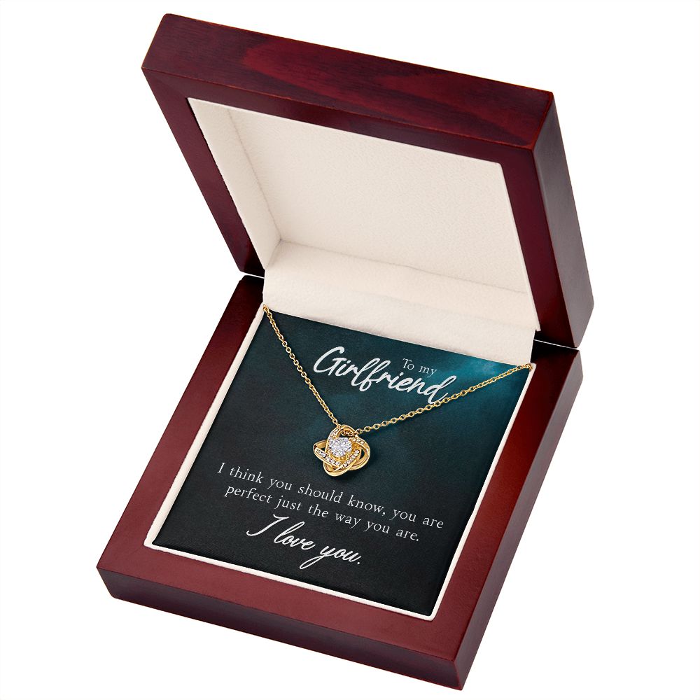 To My Girlfriend I Think You Should Know Infinity Knot Necklace Message Card-Express Your Love Gifts
