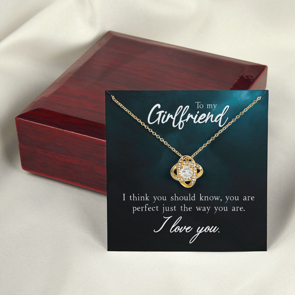 To My Girlfriend I Think You Should Know Infinity Knot Necklace Message Card-Express Your Love Gifts