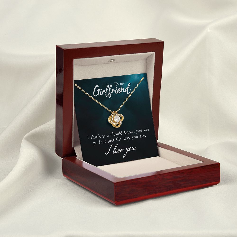 To My Girlfriend I Think You Should Know Infinity Knot Necklace Message Card-Express Your Love Gifts