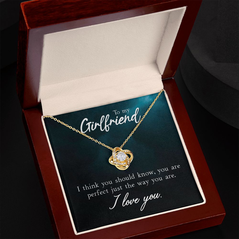 To My Girlfriend I Think You Should Know Infinity Knot Necklace Message Card-Express Your Love Gifts