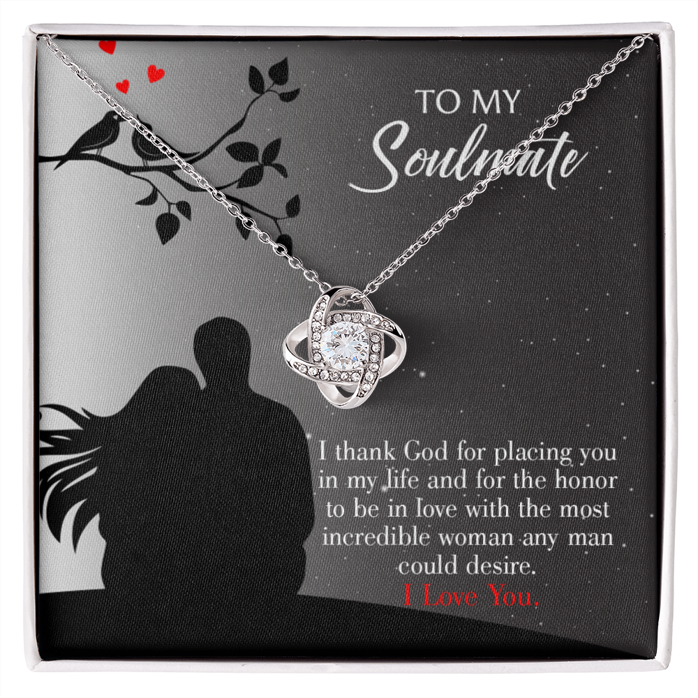 To My Girlfriend Incredible Woman Infinity Knot Necklace Message Card-Express Your Love Gifts