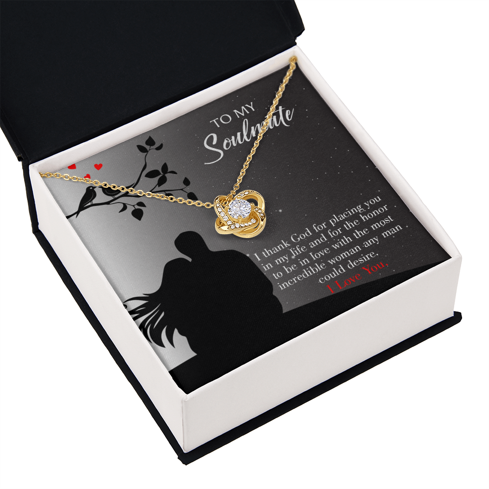 To My Girlfriend Incredible Woman Infinity Knot Necklace Message Card-Express Your Love Gifts