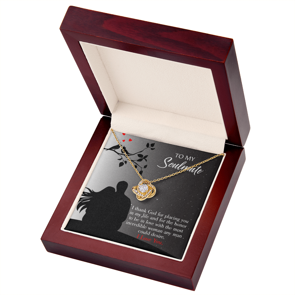To My Girlfriend Incredible Woman Infinity Knot Necklace Message Card-Express Your Love Gifts