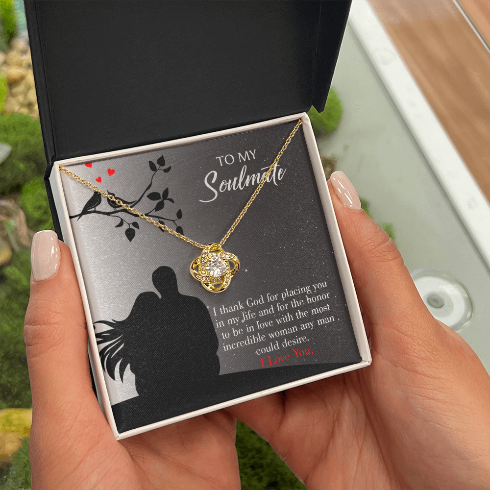 To My Girlfriend Incredible Woman Infinity Knot Necklace Message Card-Express Your Love Gifts