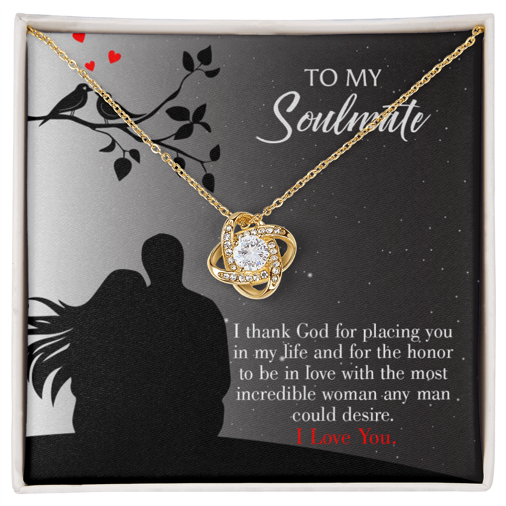 To My Girlfriend Incredible Woman Infinity Knot Necklace Message Card-Express Your Love Gifts