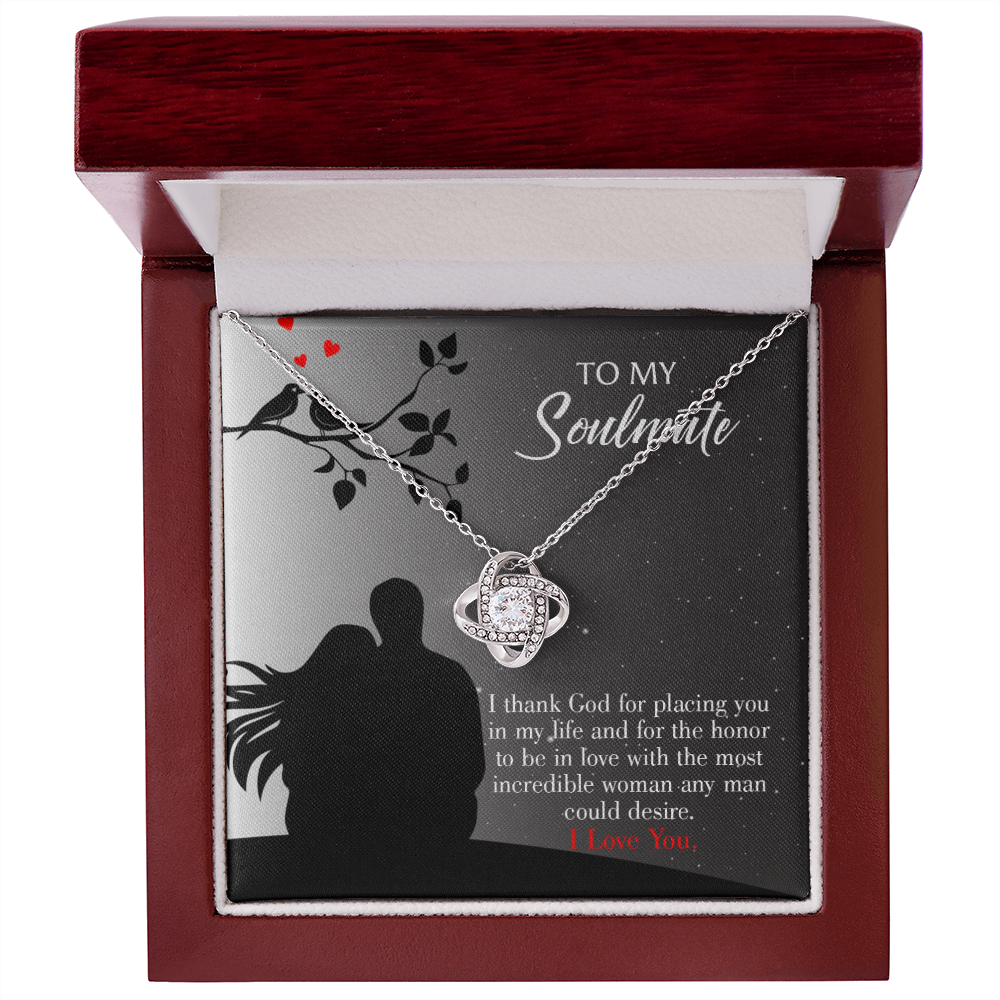 To My Girlfriend Incredible Woman Infinity Knot Necklace Message Card-Express Your Love Gifts