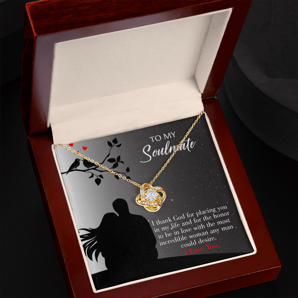 To My Girlfriend Incredible Woman Infinity Knot Necklace Message Card-Express Your Love Gifts