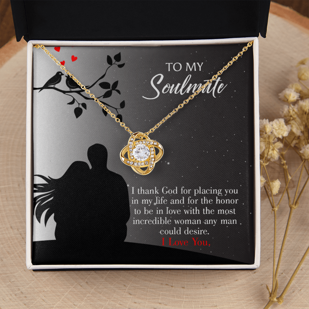 To My Girlfriend Incredible Woman Infinity Knot Necklace Message Card-Express Your Love Gifts