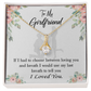 To My Girlfriend Last Breath Alluring Ribbon Necklace Message Card-Express Your Love Gifts