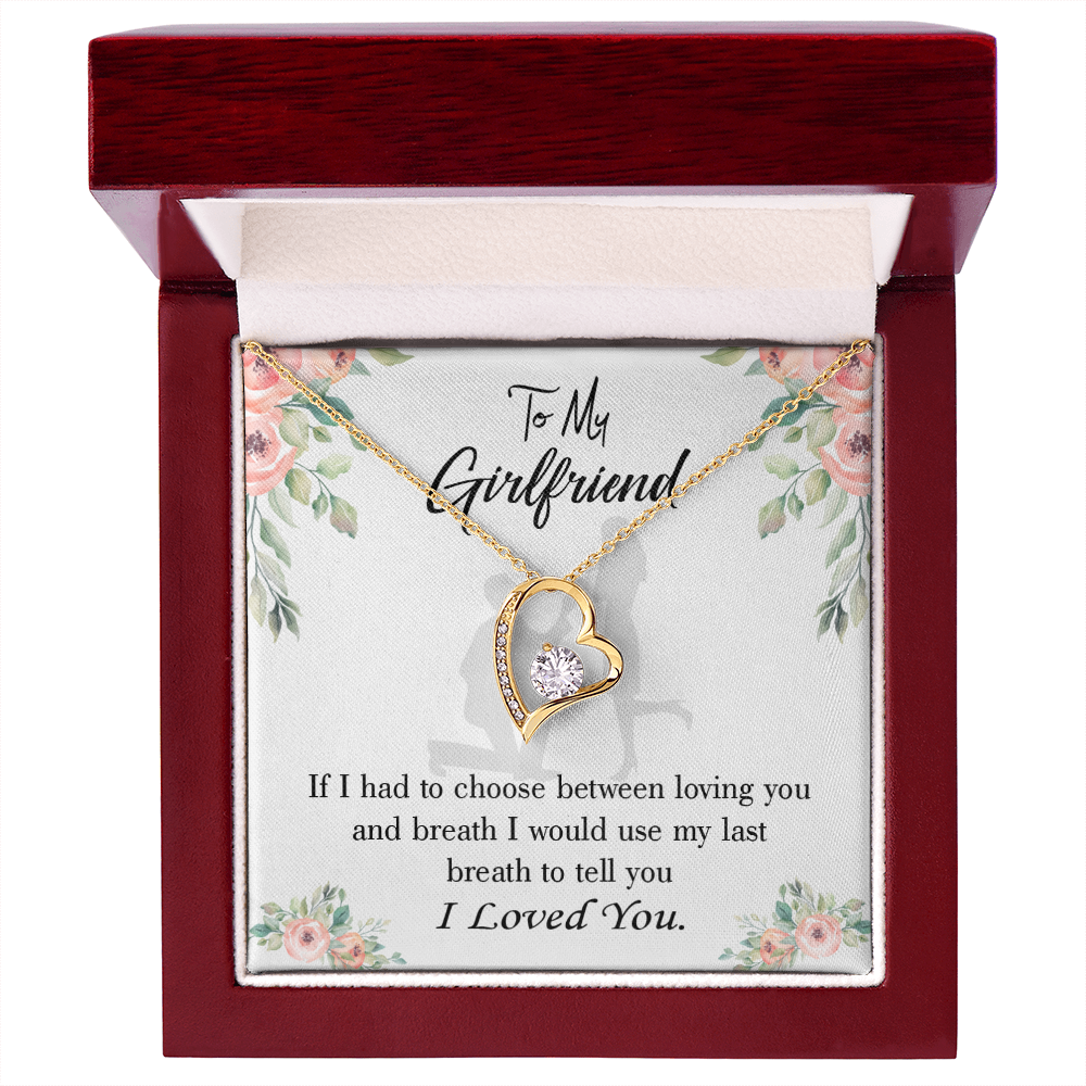 To My Girlfriend Last Breath Forever Necklace w Message Card-Express Your Love Gifts