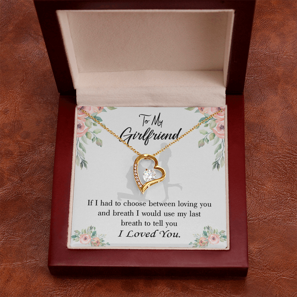 To My Girlfriend Last Breath Forever Necklace w Message Card-Express Your Love Gifts