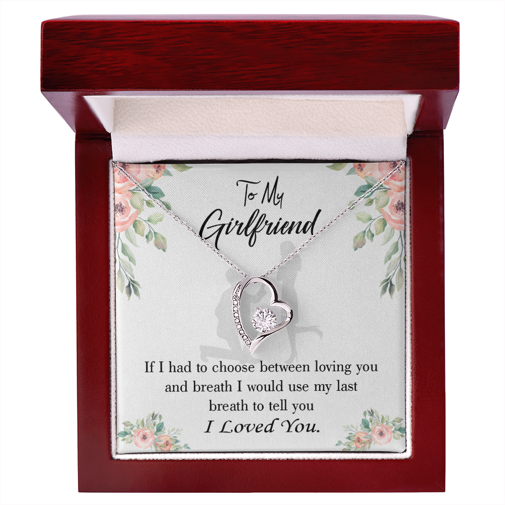 To My Girlfriend Last Breath Forever Necklace w Message Card-Express Your Love Gifts
