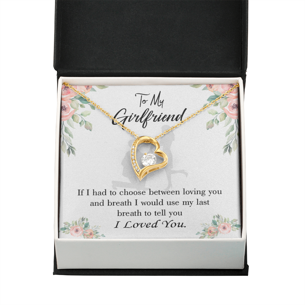 To My Girlfriend Last Breath Forever Necklace w Message Card-Express Your Love Gifts