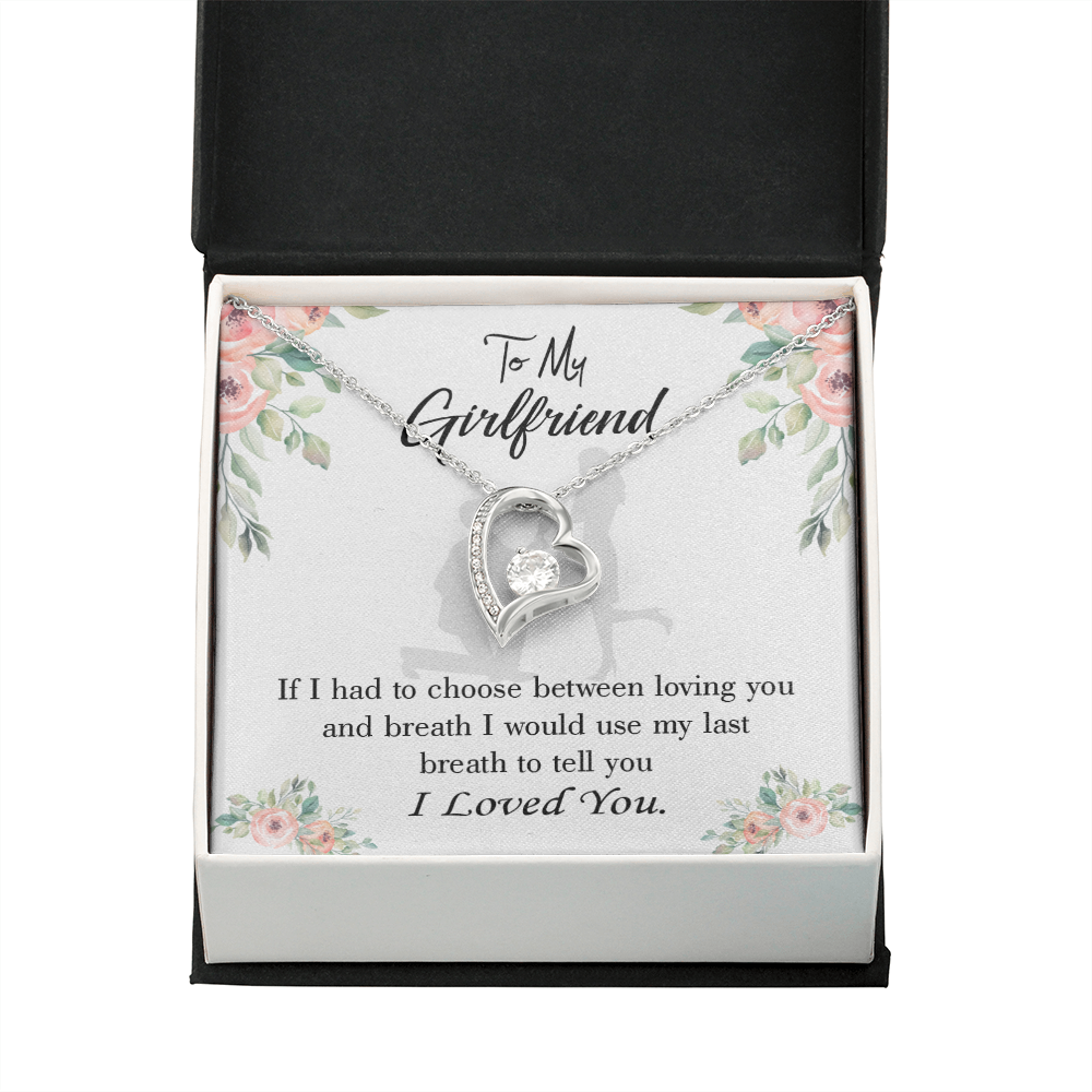 To My Girlfriend Last Breath Forever Necklace w Message Card-Express Your Love Gifts
