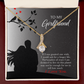 To My Girlfriend Longer Life Alluring Ribbon Necklace Message Card-Express Your Love Gifts